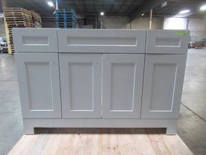 Glacier Bay Everdean 48.5 in. W x 18.75 in. D Vanity in Pearl Gray EV48P2-PG