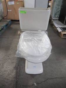 Glacier Bay 2-piece 1.0 GPF1.28 GPF High Efficiency Dual Flush Elongated Toilet in Biscuit N2430E-BISC
