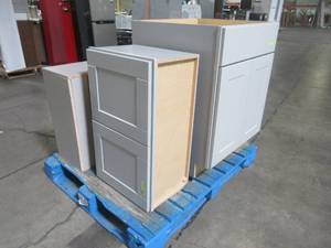 WHOLESALE MIXED PALLET OF GRAY KITCHEN CABINETS