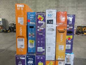 UNTOUCHED Wholesale Pallet of 40 43 50 & 55 Smart Ultra HD TVs - $ 3,905.92 RETAIL VALUE