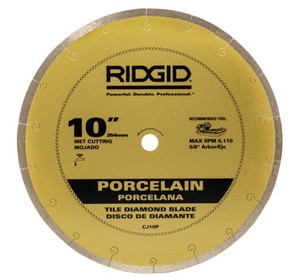 lot 838 image: Ridgid 10 in. Premium Tile Diamond Saw Blade