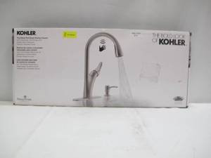 lot 812 image: Kohler Touchless Pull-Down Kitchen Faucet with SoapLotion Dispenser K-R32323-SD-VS