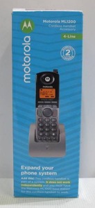 lot 845 image: Motorola ML1200 4-Line Cordless Phone, BlackSilver