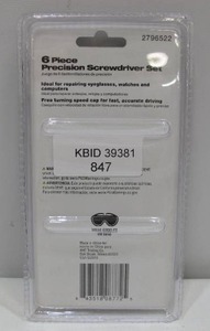lot 847 image: Steel Grip 6-Piece Precision Mini Screwdriver Kit for Computers, Eyeglasses, Small Repairs