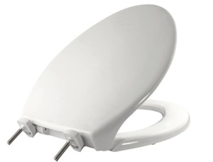 lot 851 image: Bemis STA-TITE Elongated Closed Front Toilet Seat in White