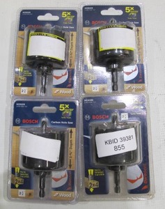 lot 855 image: 4-Pack Bosch HCD225 2 14 In. Daredevil Wood Hole Saw Drill Bits