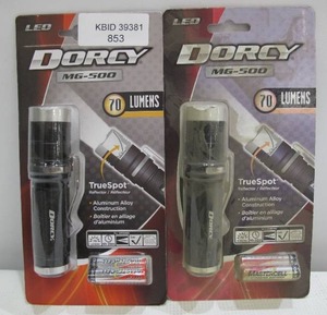 lot 853 image: 2-Pack Dorcy MG-500 70 Lumen LED Flashlights