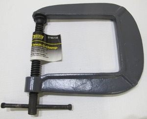 lot 859 image: 5-Pack Steel Grip 3 Inch C-Clamps