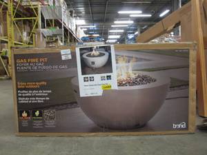 lot 805 image: Faux Concrete Gas Fire Pit - Propane Powered - 65,000 BTU