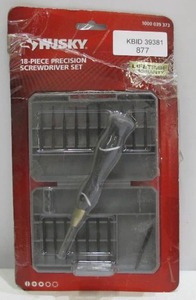 lot 877 image: Husky Precision Screwdriver Set (18-Piece)