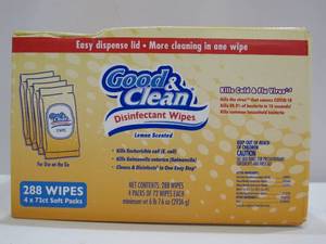 lot 806 image: Pallet of Lemon Hand Sanitizer Wipes - 126 Boxes - 288 Wipes per Box