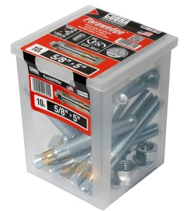 lot 888 image: Cobra Anchors 58-in x 5-in Parawedge Anchor (10-Pack)