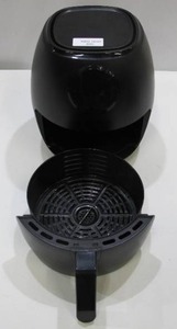 lot 890 image: CHEFMAN - TurboFry 3.7qt3.5L Analog Air Fryer, Dual Dial Control, Dishwasher-Safe Basket - Black