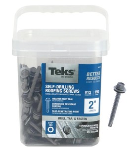 lot 891 image: TEKS #12-14 x 2 in. External Hex Washer Head Roofing Drill Point Screw (150-Pack)