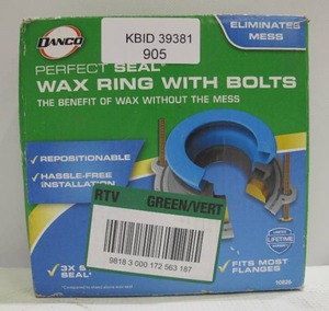 lot 905 image: NEXT by Danco Perfect Seal Toilet Wax Ring with Bolts
