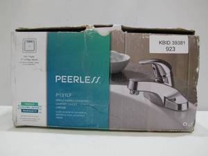 lot 923 image: Peerless Core 4 in. Centerset Single-Handle Bathroom Faucet in Chrome