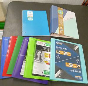 lot 80 image: Group of new Binders and notebook for school