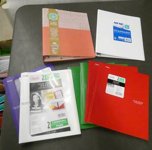 lot 84 image: Group of new Binders and notebook for school