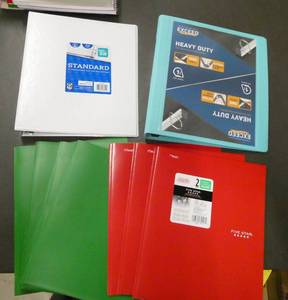 lot 90 image: Group of new Binders and notebook for school