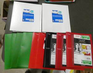 lot 91 image: Group of new Binders and notebook for school