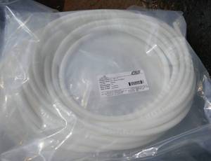 lot 112 image: 6 bags of new Hose each bag has a 30 ft piece, white, .25ID x .438 OD