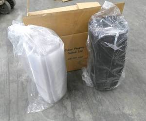 lot 120 image: 250 small disposable salad containers (bottoms and lids) 6.85x6.85