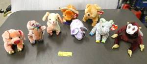 lot 193 image: 8 Zodiac series Beanie babies all new with tags