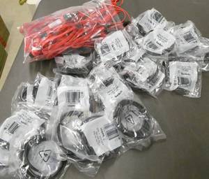 lot 212 image: 19 new Belkin 3 ft patch cables, 12- 4 ft  and a bag of about 30 SATA2 cables