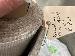 186 SF of Specialty Broadcast Plush Carpet - Ash