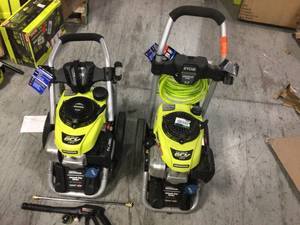 LOT OF 2 RYOBI PRESSURE WASHER ALL CUSTOMER RETURNS SEE PICS