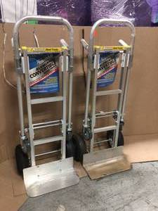 Lot of 2 Milwaukee 1000 lb. Capacity Convertible Modular Aluminum Hand Truck (see pictures)
