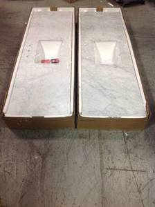 Lot of 2 Vanities (both have damage) review pictures carefully