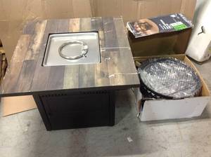 Endless Summer DualHeat 38 in. W x 30 in. H Outdoor Square Steel LP Gas Bronze Fire Pit Heater with Push Ignition HideAway Review pictures