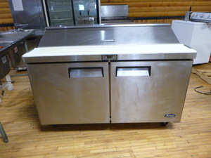 Atosa Prep Table with 2 Door Cooler