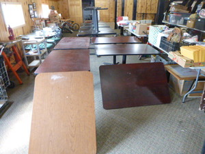 4 Tables with 3 Extra Tops
