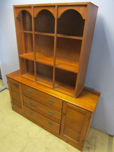 SOLID WOOD DRESSER W SHELF COMPONENT