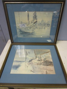 LESTER JAY STONE OYSTER BOAT AMY MISTER PRINTS, FRAMED