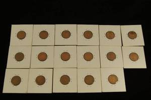lot 39 image: Vintage Canadian Penny Coins