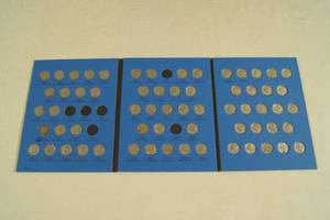 lot 37 image: Roosevelt Dime Folder with Coins