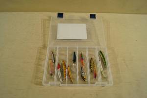 lot 61 image: Unused Fishing Lures in Plastic Tray