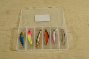 lot 63 image: Unused Fishing Lures in Plastic Tray