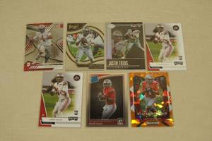 lot 102 image: Justin Fields Football Cards - Rookies , Refractor