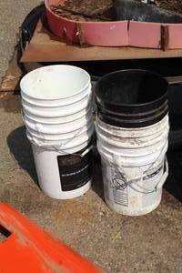lot 199 image: Lot of (7) Plastic Bucket 5-Gallon