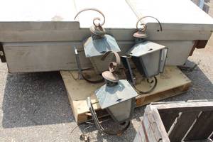 lot 212 image: Lot of (3) Ornate Lamp Post Light Fixtures