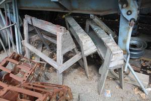 lot 223 image: Lot of (3) Wood Sawhorses