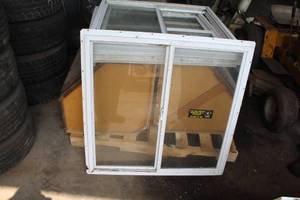 lot 224 image: Lot of (3) 2-Pane Slider Windows with Screen