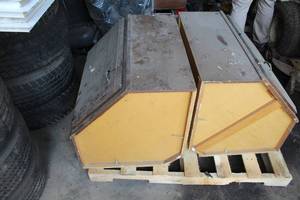 lot 225 image: Lot of (2) Wood Corner Cabinets