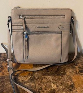 lot 9 image: Dana Buchman Everly Gray Crossbody Bag Purse 