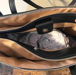 lot 11 image: Dana Buchman Bella Black Tote Shoulder Bag Purse.