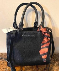 lot 12 image: Dana Buchman Small Black Faux Leather Crossbody Purse